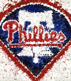 Abstract art print of Philadelphia Phillies logo