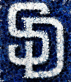 Abstract art print of San Diego Padres logo