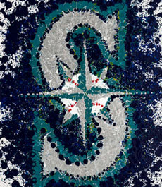 Abstract art print of Seattle Mariners logo