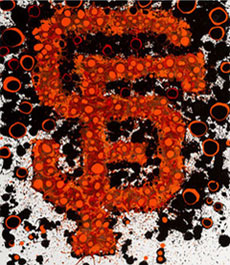 Abstract art print of San Francisco Giants logo