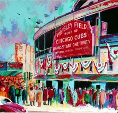 Wrigley Field - 1945 by Al Sorenson