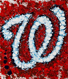 Abstract art print of Washington Nationals logo