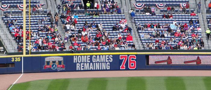 The final season display at Turner Field in Atlanta