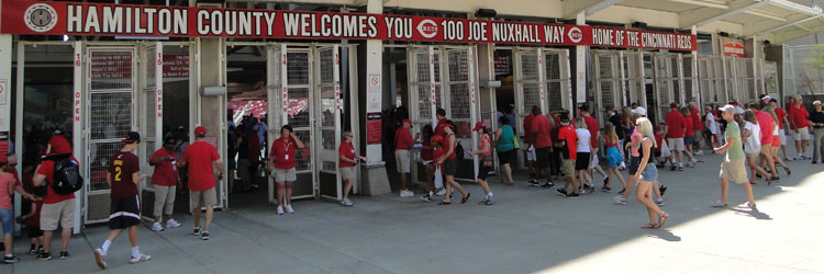 Main entrance gates at Great American Ball Park