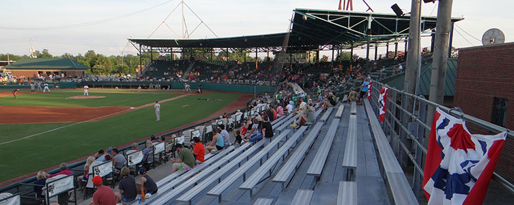 Grainger Stadium in Kinston, North Carolina