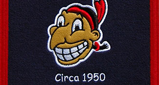 1950 era Indians logo on team heritage banner