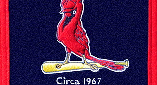 1967 era Cardinals logo on team heritage banner