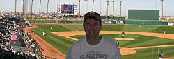 Graham Knight at a spring training ballpark