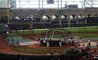 Batting Practice at Houston's Minute Maid Park