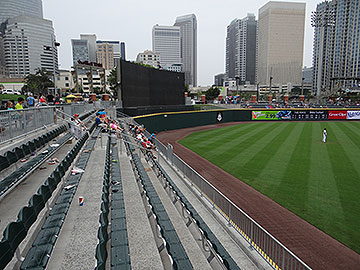 Left field bleachers at BB&T Ballpark