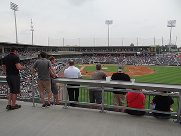 The home run porch at BB&T Ballpark