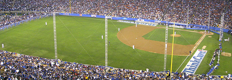 A playing field and defensive alignment to remember - LA Coliseum