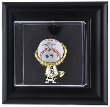 Angels single baseball wall mounted display case