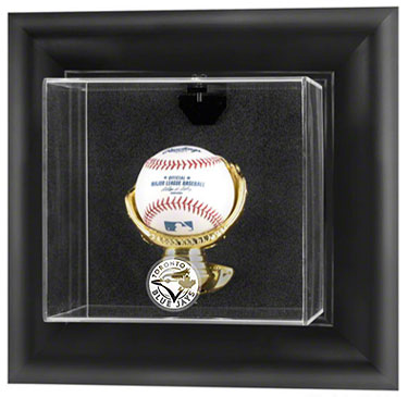 Blue Jays single baseball wall mounted display case