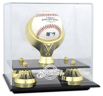 Brewers single baseball Golden Classic display case