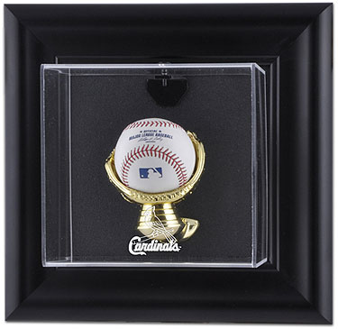 Cardinals single baseball wall mounted display case