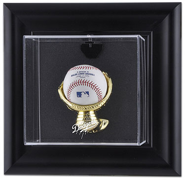 Dodgers single baseball wall mounted display case