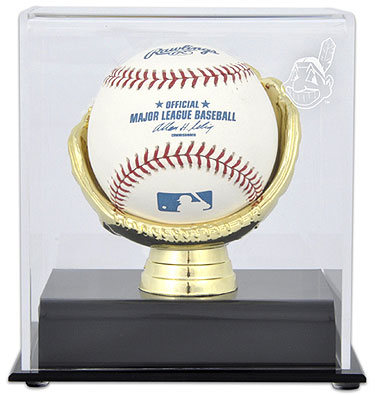 Indians single baseball Gold Glove display case