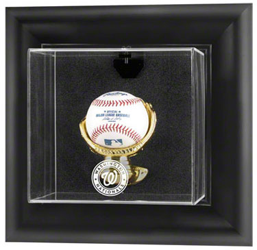 Nationals single baseball wall mounted display case