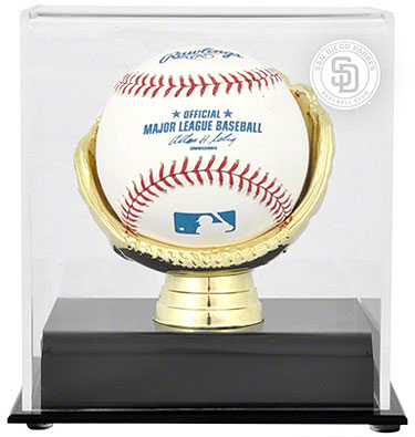 Padres single baseball Gold Glove display case