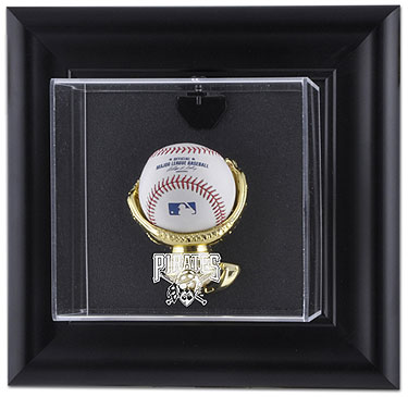 Pirates single baseball wall mounted display case