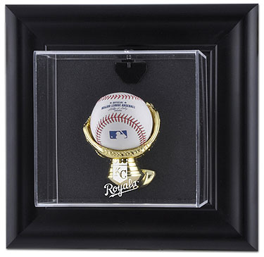 Royals single baseball wall mounted display case