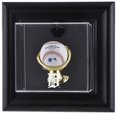 Tigers single baseball wall mounted display case