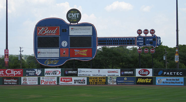 Guitar Scoreboard in Nashville