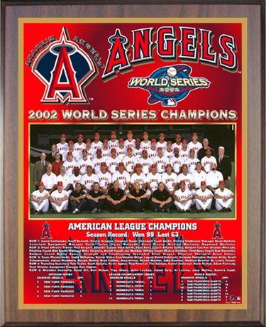 2002 Anaheim Angels World Champions Healy Plaque