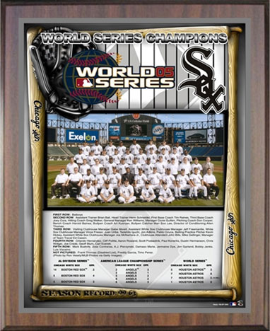 2005 Chicago White Sox championship plaque