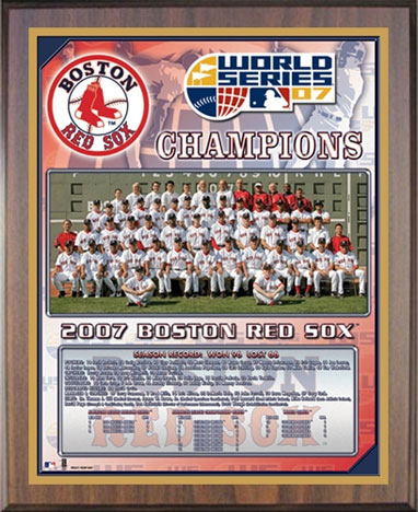 2007 Boston Red Sox World Champions Healy Plaque