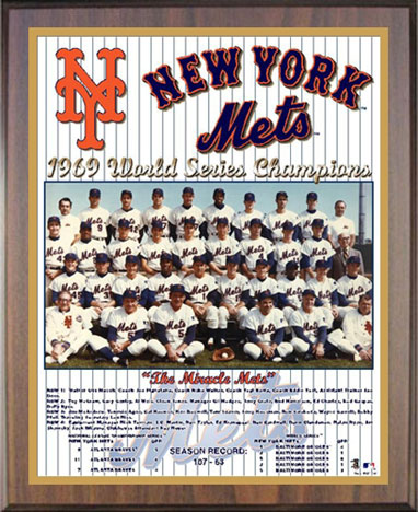 1969 New York Mets World Champions Healy Plaque