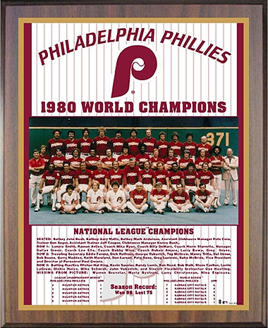 1980 Philadelphia Phillies championship plaque