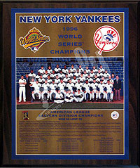 1996 Yankees World Champions Healy plaque