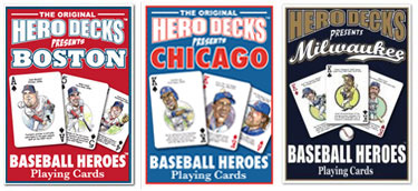 Baseball hero playing cards