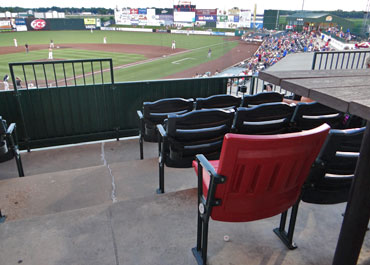 Stan Musial seat in GCS Ballpark suite