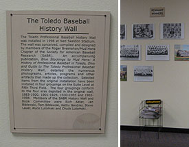 The Toledo Baseball History Wall at Fifth Third Field