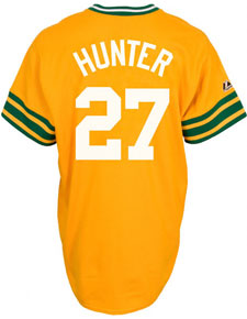 Catfish Hunter throwback jersey