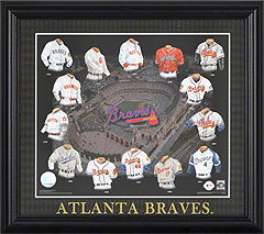 Atlanta Braves uniform history collage