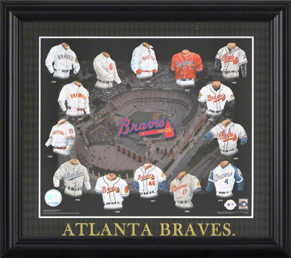 Atlanta Braves Uniform Evolution Collage