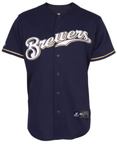 Brewers home alternate replica jersey