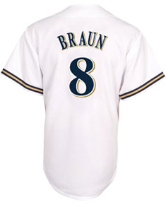 Ryan Braun home, road and alternate jerseys