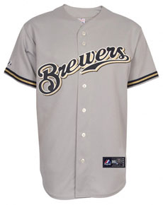 Brewers road replica jersey