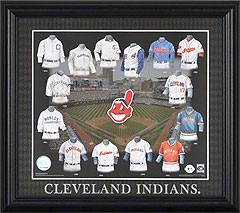 Cleveland Indians uniform history collage