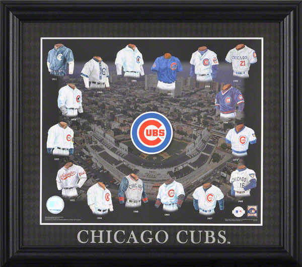 Chicago Cubs Uniform Evolution Collage