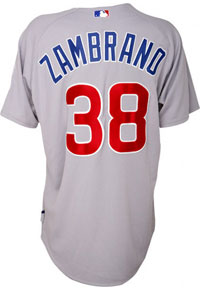 Carlos Zambrano home, road and alternate jerseys