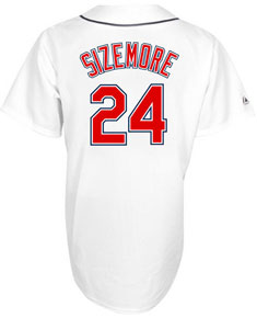 Grady Sizemore home and alternate jerseys