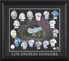 Los Angeles Dodgers uniform history collage