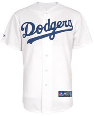 Los Angeles Dodgers team and player jerseys