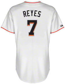 Jose Reyes home, road and alternate jerseys